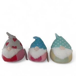 Set‎ of Three Plush Gnomes with Hats